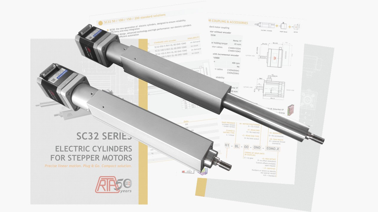 SC32: la nuova serie RTA di cilindri elettrici per motori stepper