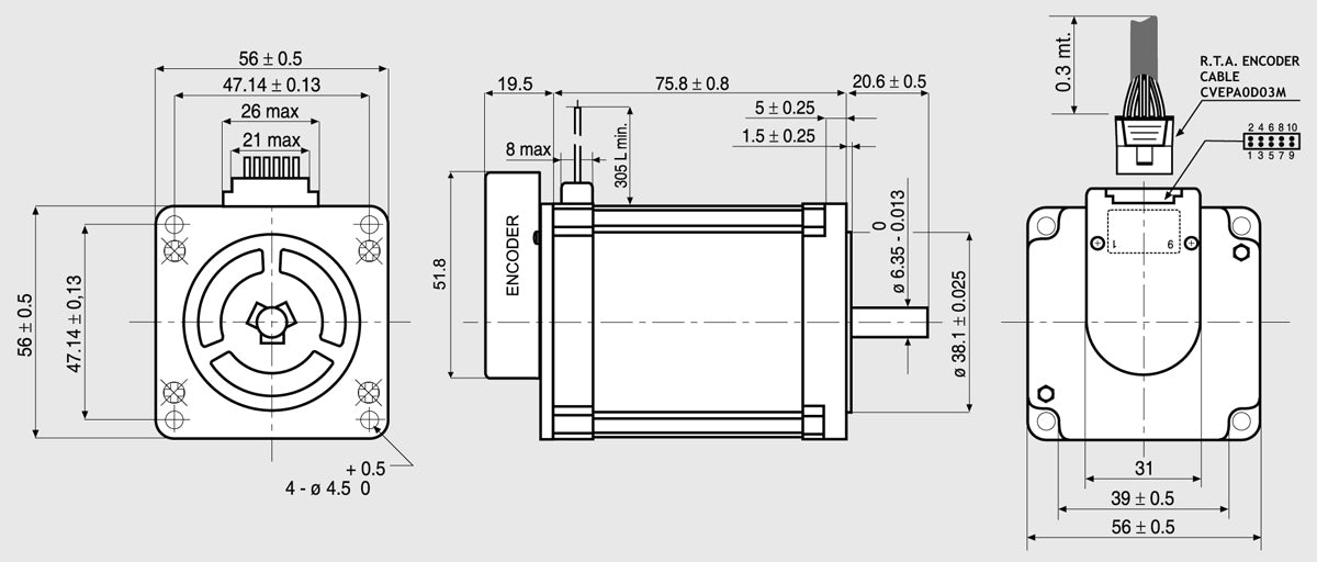 MOT ENCODER EM 2H2M-04D0